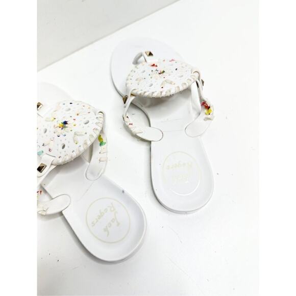 Jack Rogers Sandals Womens Size 5‎ White Georgica Jelly Slip On Flats - Picture 6 of 9